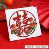 Boda Pegatina Pequeña de Personaje Rojo Pegatina Selladora para Caja de Dulces Sobre Rojo Regalo de Agradecimiento Pegatina Selladora para Frutas Suministros de Boda
