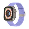Adequado para Pulseiras de Apple Watch Watch S1-S10 Geração Fivela Ondulada Imitação de Aço Pulseira de Silicone Se Ultra Universal