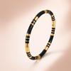 Pulsera de Resina, Bambú y Acero de Titanio Estilo Europeo y Americano para Mujer, Pulsera de Acero Inoxidable Simple de Moda y Gama Alta que No Se Desvanece