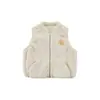 Wuli Bu Yi 2026 Invierno Nuevo Chaleco Chaqueta de Piel para Niños Niñas Dibujos Animados Pequeño Monstruo Chaleco Cálido
