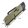 Bolsa de Pesca Cilíndrica Verde Militar para Exterior Bolsa Multifuncional para Vara de Pesca Bolsa de Armazenamento para Equipamentos de Pesca de Vara para Mar