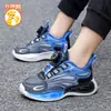 Zapatos deportivos de primavera para niños, nuevos zapatos de baloncesto transpirables de malla para niños, zapatos ligeros de cuero suave con botones para niñas