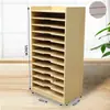 Armário de Armazenamento de Papel para Desenho Artístico de Jardim de Infância Porta-Papel Cartão Quatro Aberturas Rack de Armazenamento de Prancheta 4K Sala de Arte Armário de Papel para Pintura Artesanal