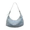 Bolso de Hombro Bajo con Remaches Retro de Alta Gama Versátil para el Viaje Diario Gran Capacidad Bolso Dumpling Nuevo para Mujer Otoño/Invierno Bolso de Hombro Único