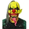 Nova Máscara de Palhaço de Terror Touca Festa Nariz Vermelho Máscara Palhaço Halloween Máscara de Látex Festa Brilhante