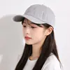 Boné Bico de Pato Minimalista Cor Sólida Estilo Coreano, Boné de Baseball Macio Off-White Lavado Liso, Acessório para Fotografia de Passeio de Primavera e Verão