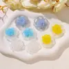 Brincos de Flor Oca com Contas de Cristal Chamativas Dopamina Fresca, Tarrachas, Presilhas de Cabelo, Broches, Acessórios de Flor para Sapatos DIY de Verão