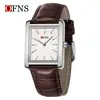 Reloj Cuadrado Retro Oufani de Cuarzo Correa Simple Versátil Reloj Literario para Estudiantes Sin Segundero Delgado para Mujer