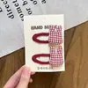 Nueva versión coreana de tela simple versátil para niños con estampado de estrellas y lunares, lindo clip para flequillo, clip lateral, accesorios para el cabello acolchados de estrella de cinco puntas
