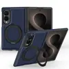 Adecuado para Samsung Z Fold 8, funda de teléfono de carga inalámbrica magnética, funda con soporte de anillo giratorio de 360 grados Fold7