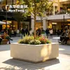 Caixa de Flores de Cimento Semelhante à Pedra Resistente à Corrosão GRC Canteiro para Jardim Estrada Paisagismo Fornecedor Original Suporta Personalização Não Padrão