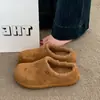 Zapatos de Mocasín Estilo Birkenstock Peludos con Suela Gruesa para Mujer, Nuevo Modelo Popular Otoño/Invierno 2026, Zapatos de Mocasín Perezosos con Forro de Felpa Añadido