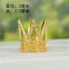 Adornos Decorativos para Hornear Pastel de Cumpleaños Infantil Corona Pequeña de Princesa Tocado Corona Pequeña de Dedo de Aleación de Diamante en Forma de Corazón