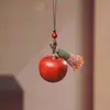 Palo de rosa rojo Fresa Fruta Palo de rosa Vegetal Colgante Caqui Llavero Calabaza Accesorio Calabaza Accesorio Naranja Colgante