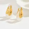 Pendientes de Diseño Estilo Suave de Nicho en Forma de U, Pendientes de Estilo Fresco de Lujo Ligero, Versátiles para el Trayecto al Trabajo, Pendientes Bicolor para Mujer