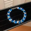Pulseira de flor oval em zircônia, luxo leve, alta qualidade, elegante, design único, acessório feminino versátil