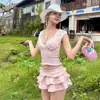 Novo Maiô Saia Midi Dividida 2025 para Mulheres Cobrindo a Barriga e com Efeito Emagrecedor para Resort de Praia e Fonte Termal [Dropshipping]