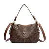 Bolsa Feminina 2025 Nova Outono e Inverno Versátil Bolsa de Ombro para Mulheres de Meia-Idade e Idosas, Bolsa de Mãe, Presente, Elegante Bolsa Transversal, Bolsa Feminina
