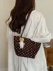 Bolso Tote de Gran Capacidad con Lunares Estilo Coreano Otoño 2026 Nuevo Bolso de Hombro Retro Marrón Moderno Versátil Bolso para el Trabajo