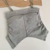 Top cropped camisole sexy estilo garota ousada, de um ombro só, sem alças, para mulheres, com bojos embutidos para usar em camadas, sem costas, sem mangas