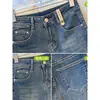 Calça Jeans Reta com Recortes para Mulheres Baixas, Novos Calças Cropped Emagrecedoras de Cintura Alta 2025, Calças Cigarette Estreitas com Barra Dobrada