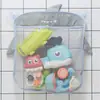 Bolsa de Malla para Almacenamiento de Juguetes de Baño para Niños Bolsillo para Juguetes Impermeable Drenante Dibujos Animados Lindo Pato Bolsa Colgante para Baño de Bebé con Ventosa