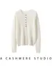 Nuevo Suéter de Cashmere 100% Puro para Mujer, Otoño/Invierno 2026, Tejido de Canalé, Corte Entallado, Manga Larga, Media Cremallera, Cuello Redondo, Prenda Base