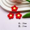 Serie de Flores de Cinco Pétalos Escarchadas Resina Accesorios DIY Parche para Zapatos con Agujeros para Carcasa de Teléfono Móvil Material para Accesorios para el Cabello Horquilla