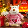 Bolsa de Regalo Navideña Bolsa de Manzana Nochebuena Caja de Regalo de Manzana Bolsa de Regalo de Dulces para Niños Caja de Empaque de Fruta de la Paz