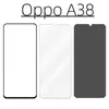 Película templada de pantalla completa para teléfono móvil Oppo A38, cristal templado de alto aluminio, anti-huellas dactilares, galvanizado, pegamento completo, película frontal a prueba de miradas indiscretas