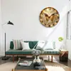 Reloj de Pared 2D Transfronterizo Creativo Montado en Pared para Dormitorio y Sala de Estar con Movimiento Silencioso y Acabado de Alta Gama