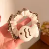 Laço de Cabelo de Pelúcia Ursinho Desenho Animado Fofo para Meninas, Corda Doce para Rabo de Cavalo, Elástico de Boneca Acessórios de Cabelo Atacado