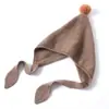 Gorro de punto de cachemira para niños de otoño e invierno, 2-8 años, color caramelo, cálido, lindo, grueso, a prueba de viento, gorro cónico, venta al por mayor