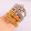 Pulsera de Circonitas Apiladas Multicapa de Nicho de Personalidad Transfronteriza Moda Combinable Acero Titanio Chapado en Oro Pulsera Abierta Europa y América