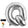 Globo Alfanumérico Mediano Dorado y Plateado de 32 pulgadas Decoración de Cumpleaños Papel de Aluminio Fiesta de Bodas Set de Película de Aluminio Arreglo Globo