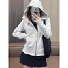 Jaqueta com Capuz Emagrecedora de Nove Cores Roupa de Início de Primavera Feminina Manga Raglan Capuz Esportivo Cropped Jaqueta Curta de Primavera Anti