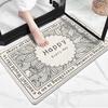 Alfombra de Baño de Terciopelo de Cordero, Antideslizante, Alfombra para Pies de Secado Rápido, Puerta de Entrada, Puerta de Baño, Alfombra Antideslizante, Lavable a Máquina