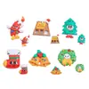 Expressão Fofa Desenho Animado de Natal Peças de Acessório DIY Cola de Creme Resina Peças Pequenas Material para Pingente de Sapato Crocs Kit