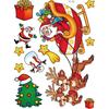 Pegatinas estáticas navideñas para ventanas de hoteles y centros comerciales, decoración de cristales, adornos navideños, tachuelas para ancianos.