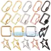 Acessórios para joias DIY mosquetão de parafuso micro-incrustado de cobre puro fivela ajustável para pulseira e colar