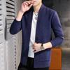 Suéter de manga larga nuevo para otoño e invierno 2022 suéter para hombre moda coreana cárdigan con bolsillo de parche para hombre venta al por mayor we8056