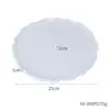 Molde de silicone para bandeja de mesa em forma de onda de resina cristalina DIY, moldes redondos de flor e fruta de três camadas, grandes, médios e pequenos
