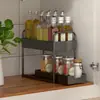 Almacenamiento Sanitario para Fregadero de Cocina Estante de Almacenamiento Tipo R Tipo H Diseño Deslizante Ahorrador de Espacio de Escritorio Extraíble Almacenamiento