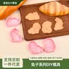 Serie de Conejos Cortador de Galletas 3D Realista DIY Diseño de Presión Tridimensional Molde para Galletas Fondant Material de Grado Alimenticio