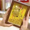 Año del Caballo, Hazte Rico Inmediatamente, Adorno con Marco Dorado para Exhibición en Mesa, Bendición del Palacio Celestial, Lingote Pequeño que Atrae la Riqueza, Cuenco del Tesoro, Regalo de Año Nuevo