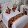 Bandera de Cama, Toalla de Mesita de Noche, Ropa de Cama de Hotel, Lujo de Hotel B&B Algodón y Lino Cama con Manta de Cama de Lujo Accesible, Alfombrilla Cubre Cama, Shihua