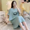 Pijama para Mujer Verano Nuevo Camisón de Longitud Media 2022 Simple Holgado para Usar Afuera, Una Pieza Cabello