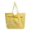 Bolsa de ombro minimalista estilo coreano, bolsa tote casual da moda 2026, grande capacidade, leve e adequada para compras