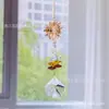 Flor, Abelha, Colmeia, Pingente Decorativo Apanhador de Sol de Cristal, Decoração de Jardinagem, Fornecimento Atacadista Transfronteiriço, Cristal Branco