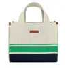 Bolsa tote listrada feminina, bolsa transversal feita sob medida, bolsa de tricô, bolsa de tecido atoalhado, bolsa transfronteiriça de alta qualidade, novo estilo popular